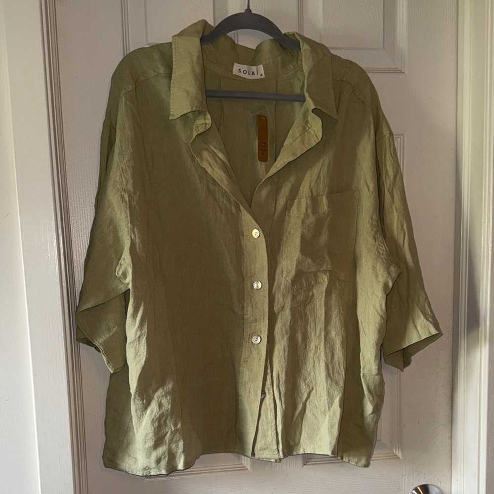 Solai Woman’s Linen Shirt NWT